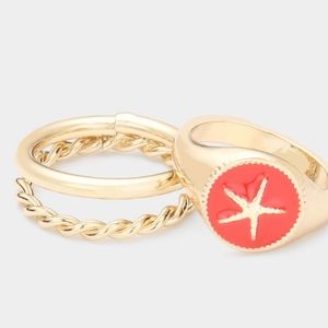 Starfish Ring Set